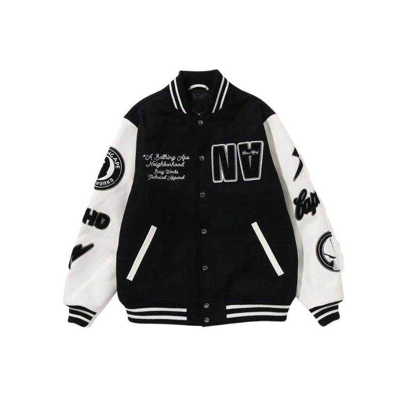 Bape NBHD Varsity Jacket – Starlet Leathers – Free Shipping – Sale