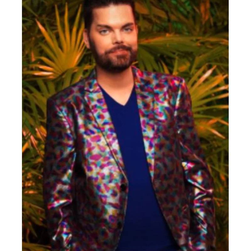 Tim Malcolm 90 Day Hunt For Love S01 Metallic Multicolor Blazer