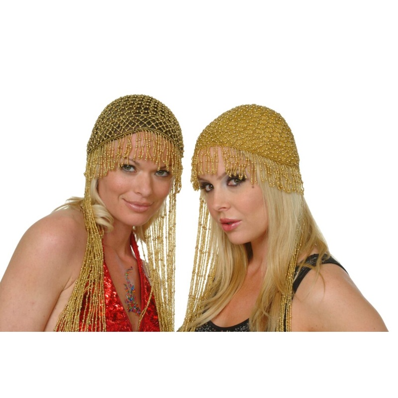 2019  Glass Beaded Cap with Long Fringes