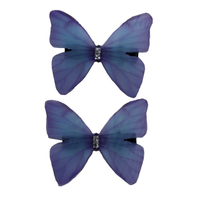18356  Rainbow Butterfly Hair Clips
