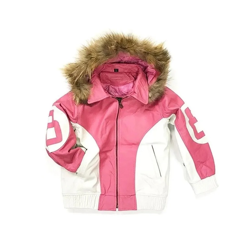 Womens 8 Ball Pink Hooded Jacket